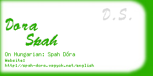 dora spah business card